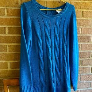 Soft Surroundings cable knit sweater size Medium